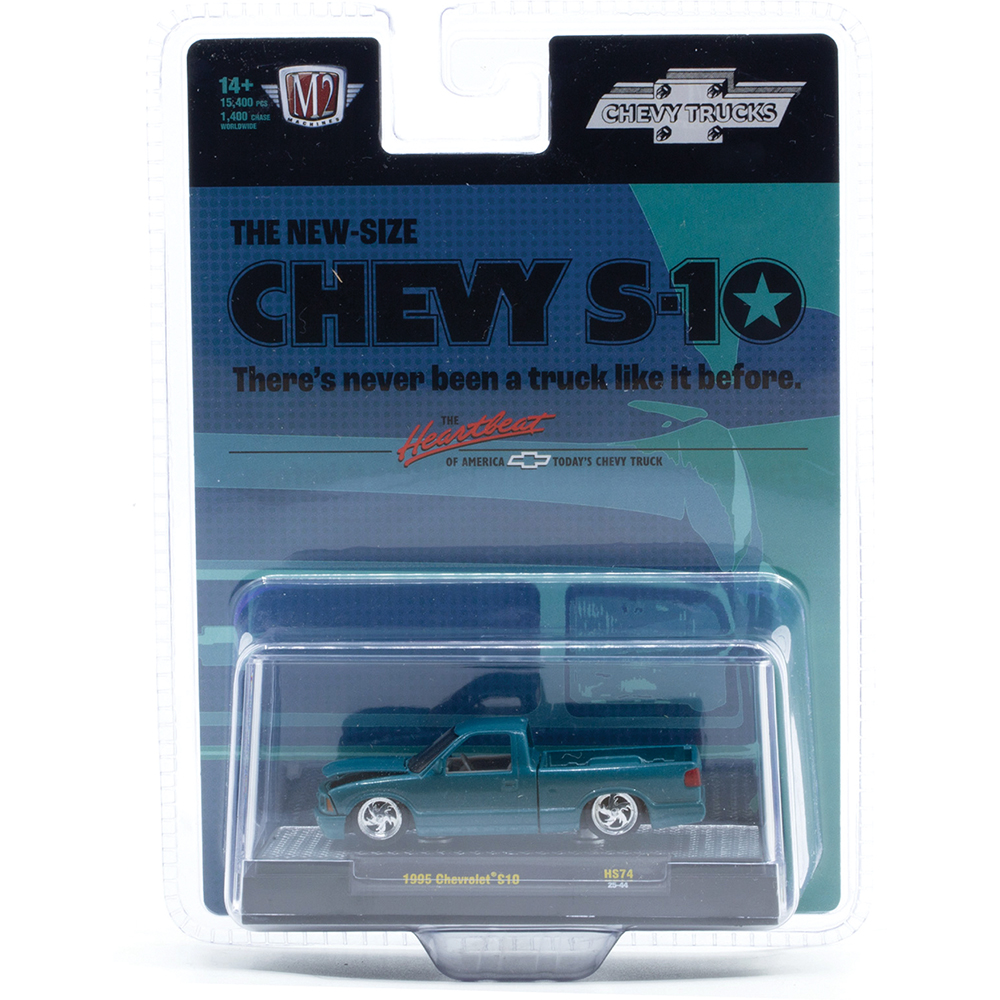 1995 Chevrolet S10 Custom Teal Diecast Model Truck | M2 Machines