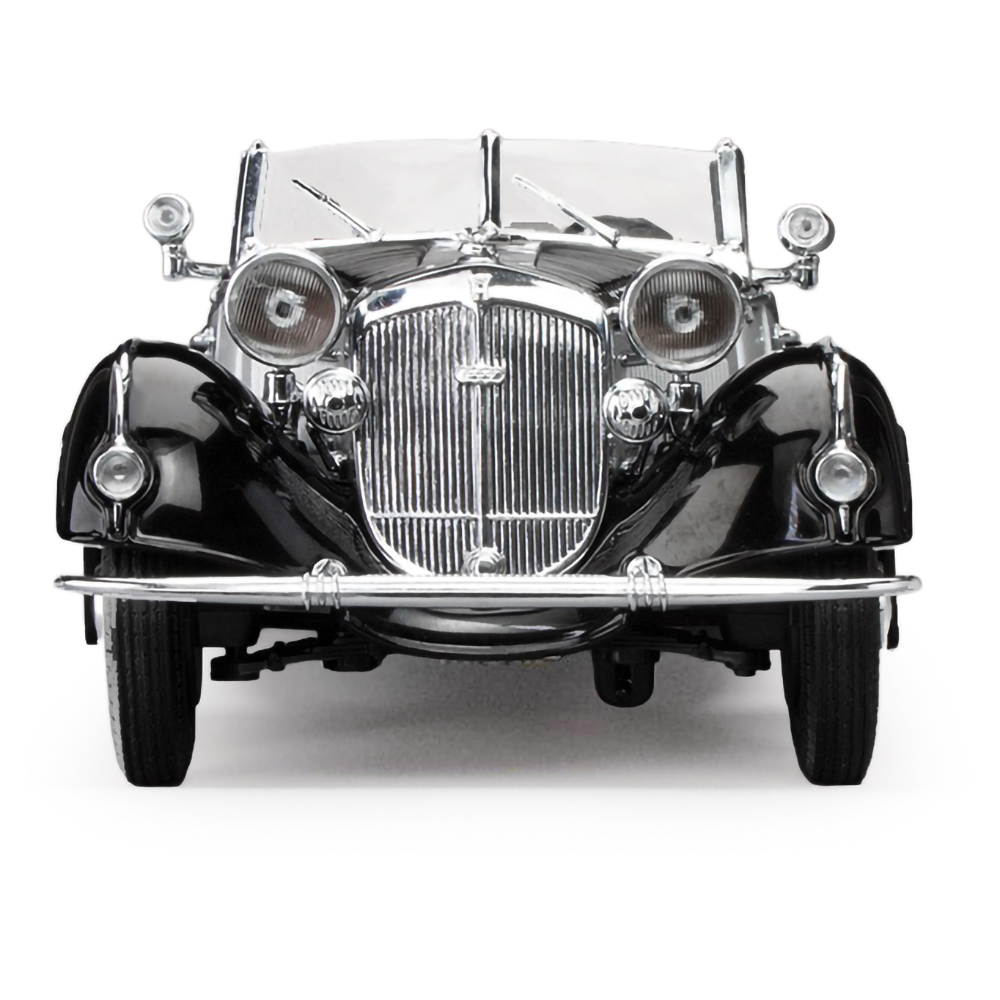 1939 Horch 855 Roadster Black/Silver Diecast Model Car | Sunstar