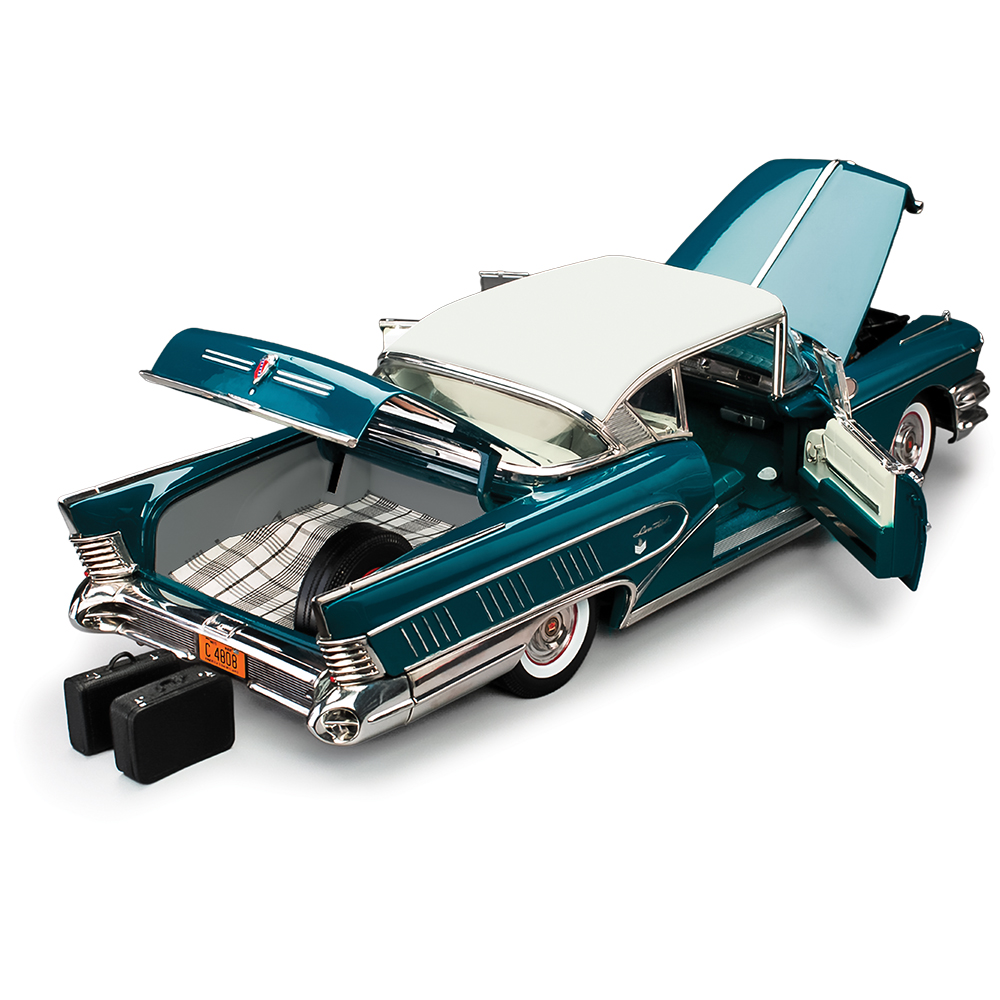1958 Buick Limited Riviera Coupe -Glacier White / Dark Turquoise Poly