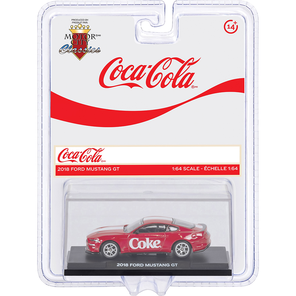 2018 Coca-Cola Ford Mustang GT Diecast Model Car | Motor City Classics