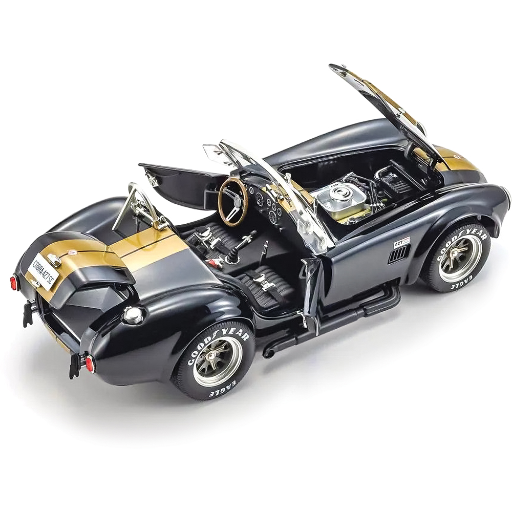 京商 1/18 シェルビー コブラ 427 S/C BLACK/GOLD Shelby Cobra 427S/C Black/Gold Diecast Model Car | Kyosho