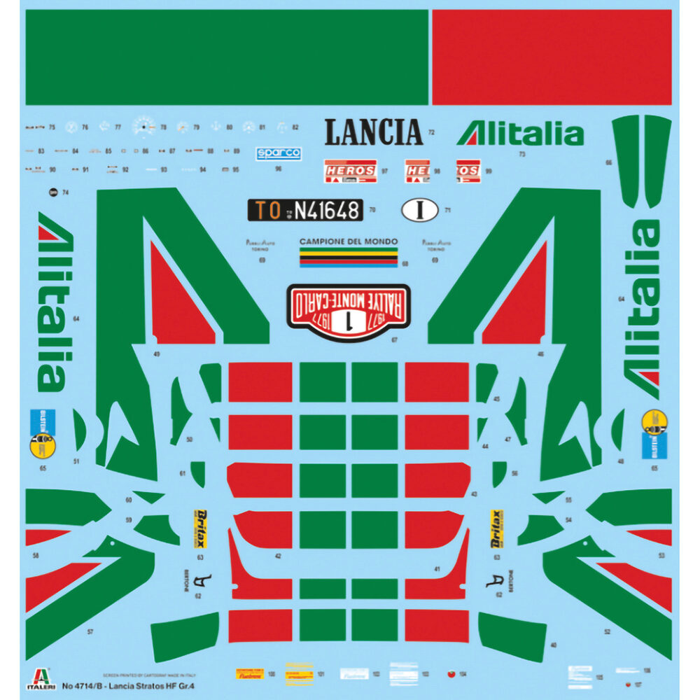 Lancia Stratos HF Gr.4 1/12 Kit Plastic | Italeri