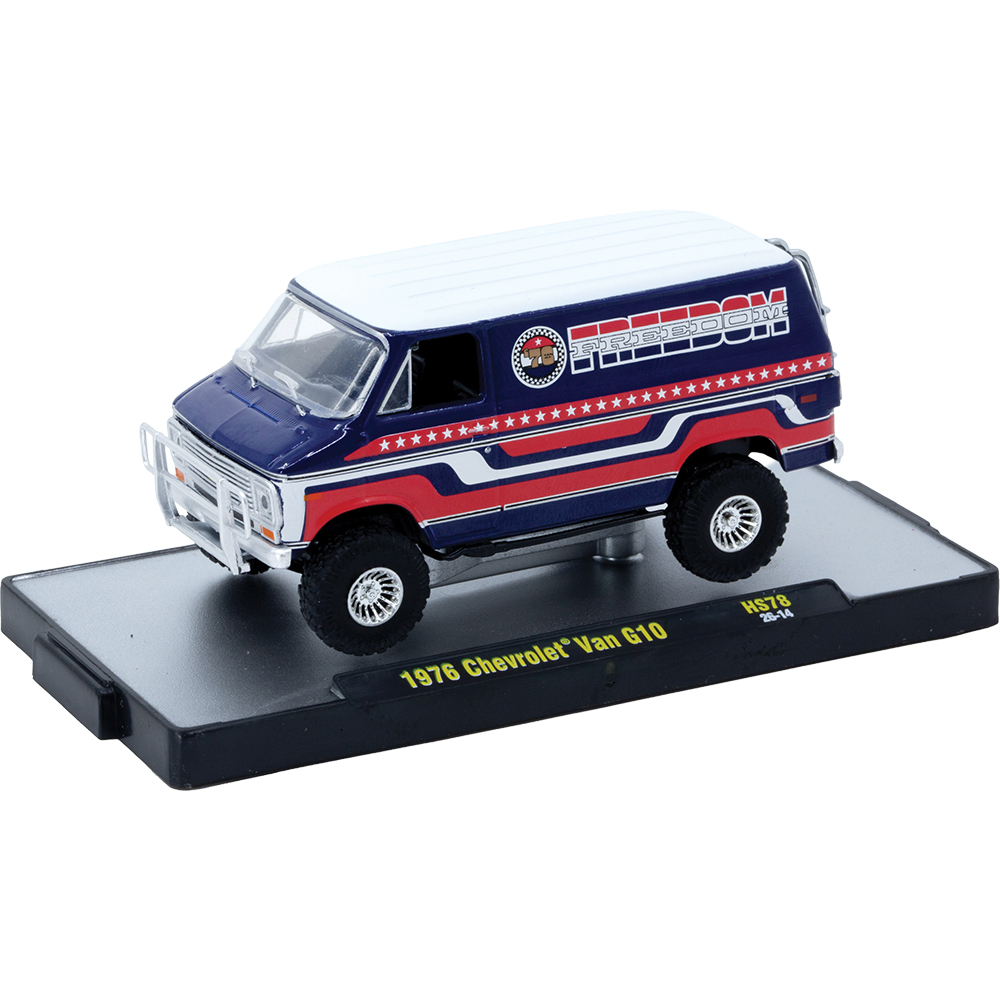 VAN JACKET メタルトレイ SCENE FROM VAN 1976 雑貨 1976 Chevrolet Van Freedom Edition Diecast Model Truck | M2 Machines