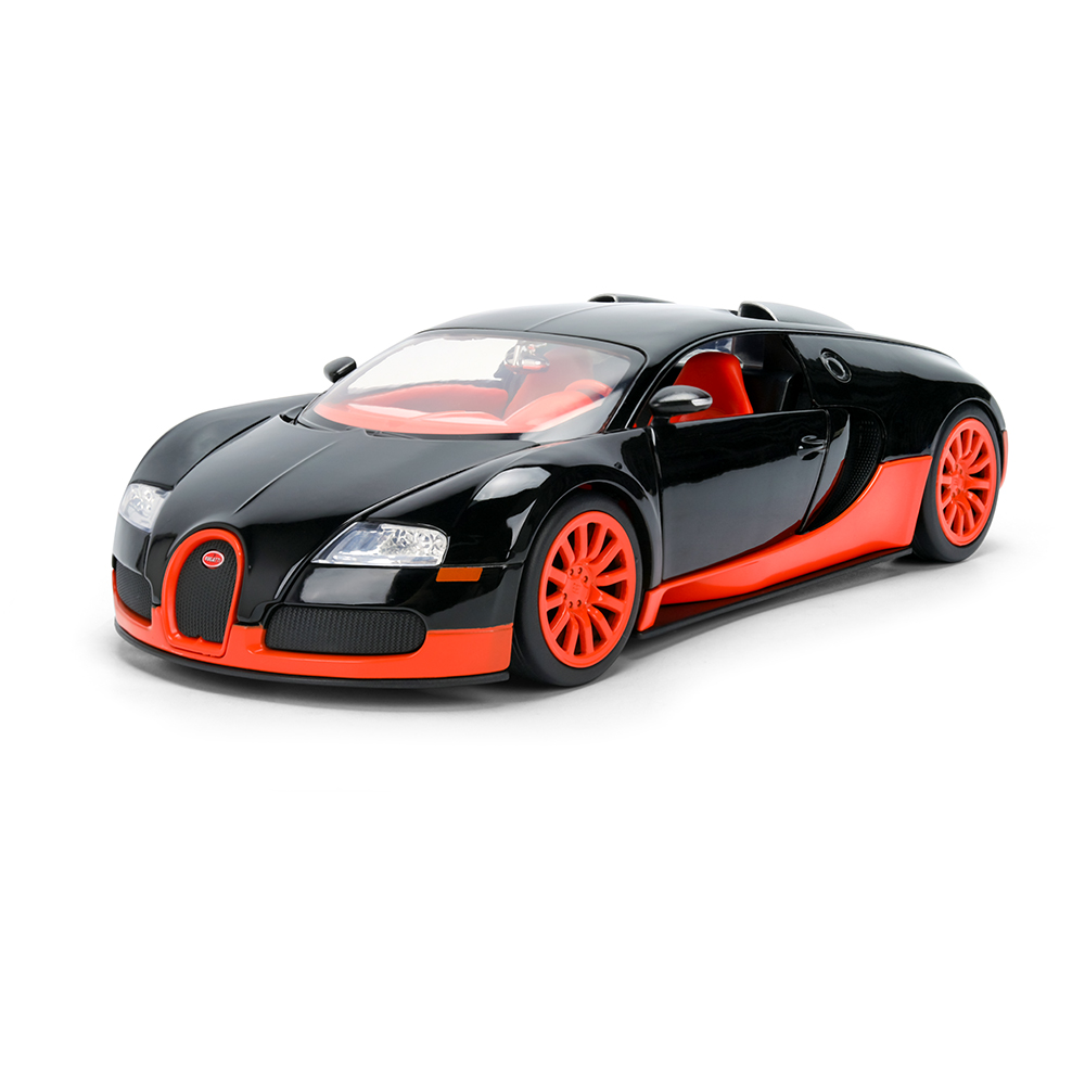 2011 Bugatti Veyron (Black/Orange) Diecast Model Car | Jada Toys