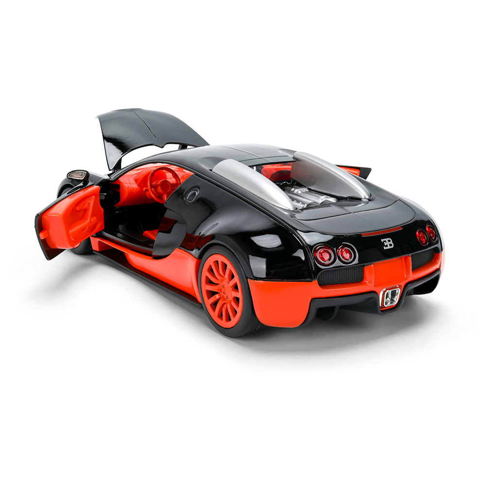 2011 Bugatti Veyron (Black/Orange) Diecast Model Car | Jada Toys