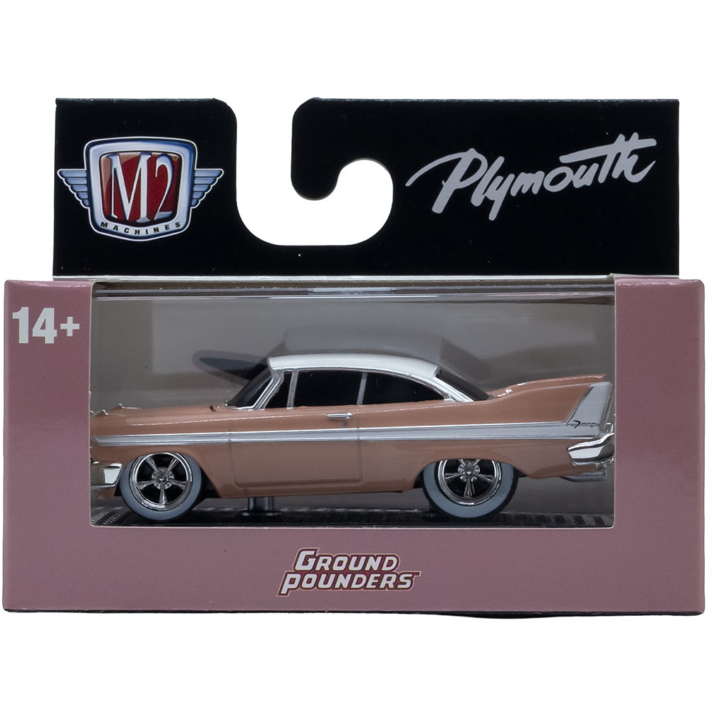 1958 Plymouth Fury Peach Diecast Model | M2 Machines
