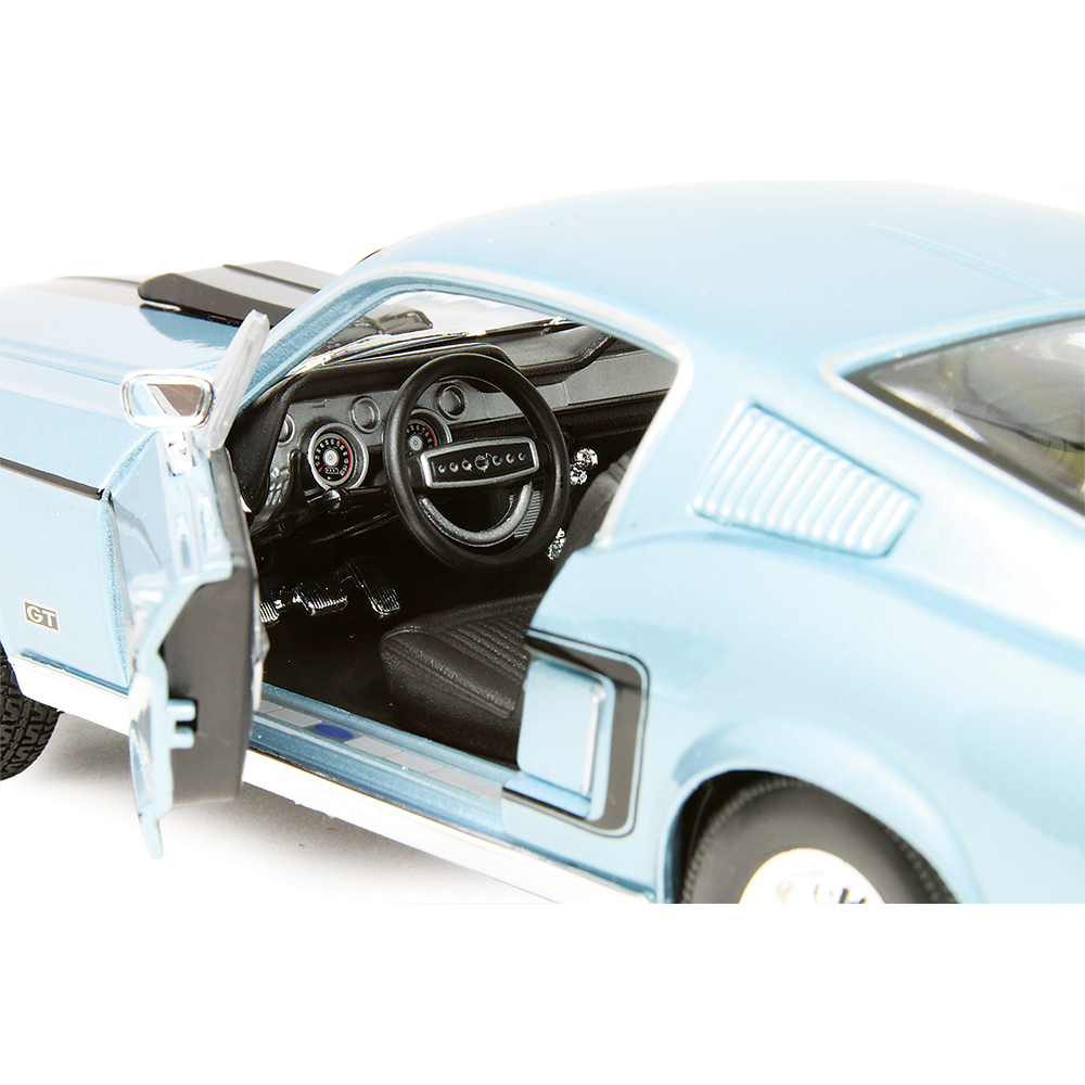 1968 Ford Mustang GT Cobra Jet blue Diecast Model | Maisto