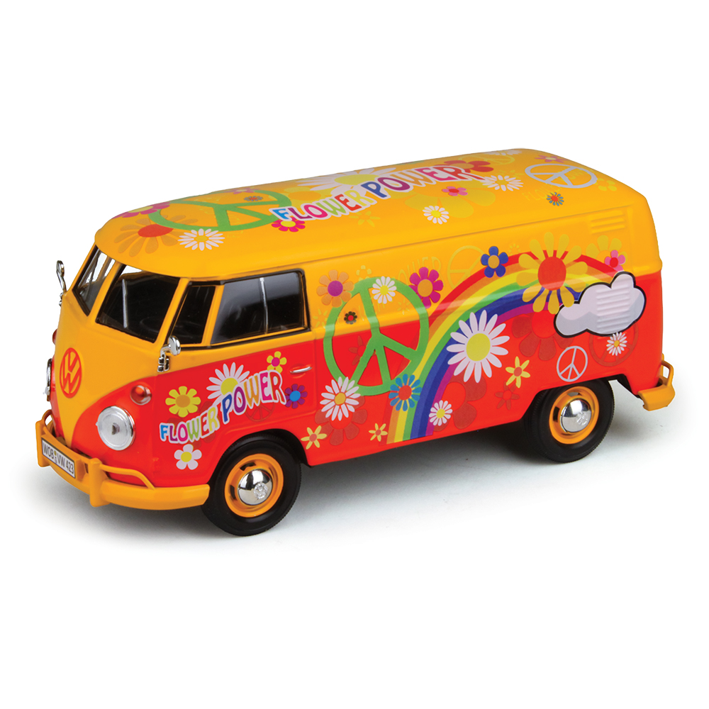 VW Flower Power Microbus Diecast Model | Motormax
