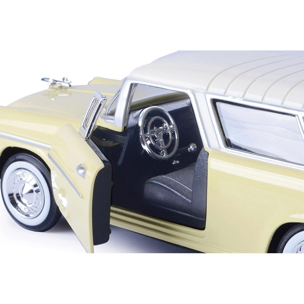 1955 Chevy Bel Air Nomad Yellow Diecast Model Car | Motormax