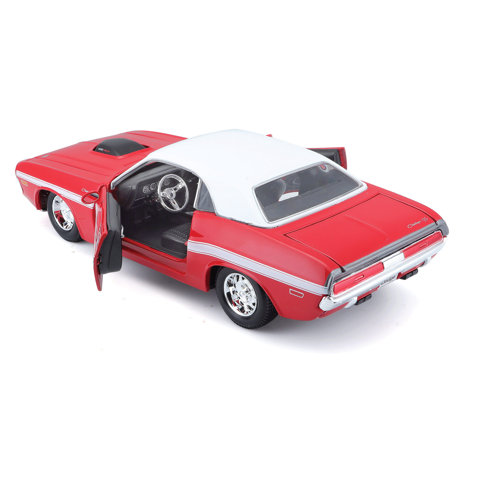 1970 Dodge Challenger R/T 1/24レッド絶版品 Amazon.com: 1970 Dodge Challenger R/T Coupe Red with White