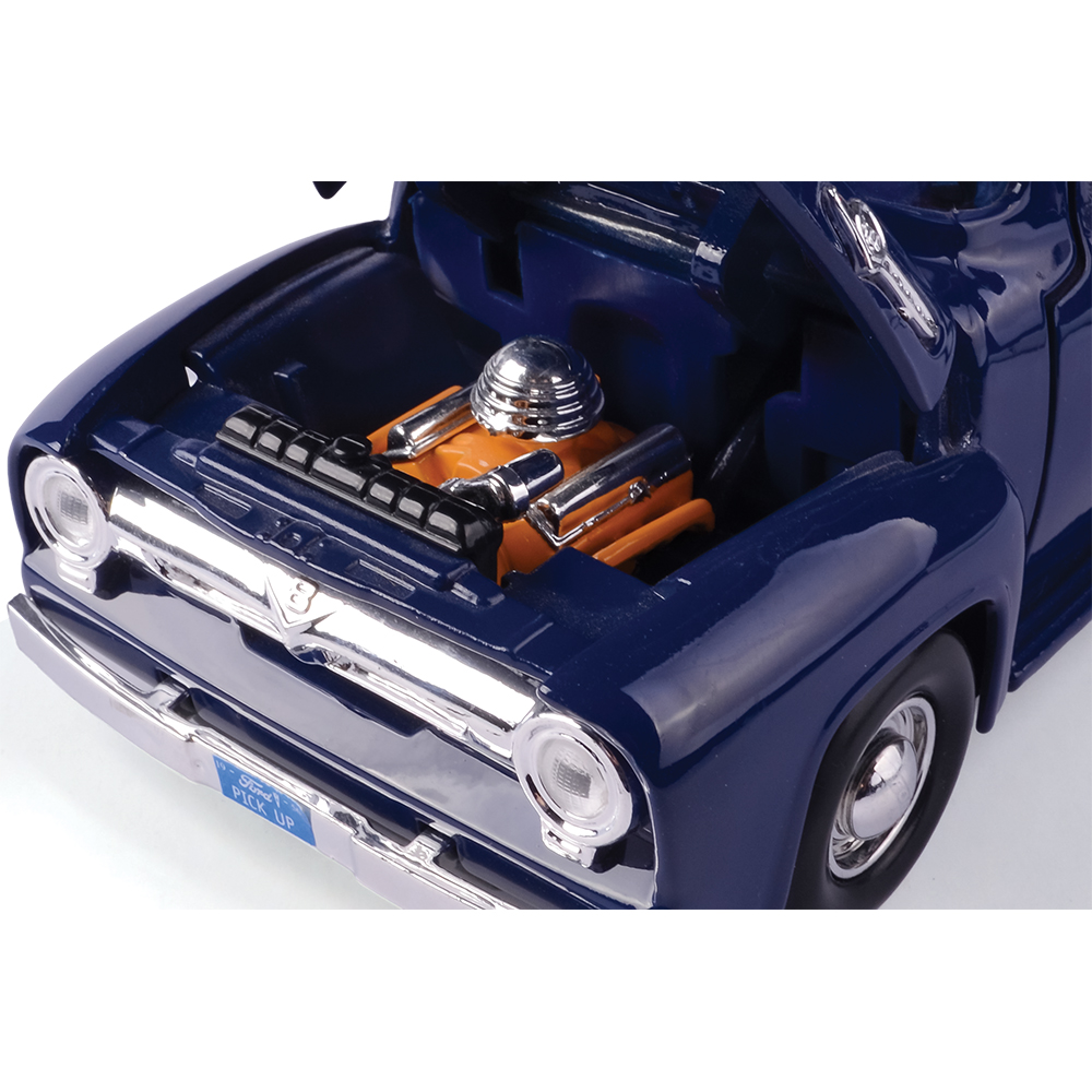 1956 Ford F-100 Pickup Dark Blue Diecast Model Truck | Motormax