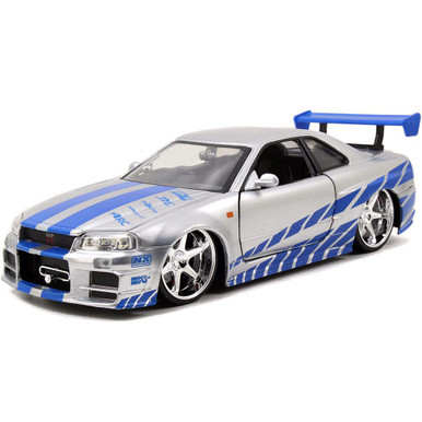 ミニカー NISSAN SKYLINE GT-R R34 jadatoys Fast & Furious Brian's Nissan Skyline GT-R (R34) | Jada Toys