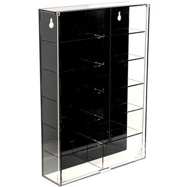 1:64 Scale 12 Car Acrylic Display Case Black Back | M&J Toys