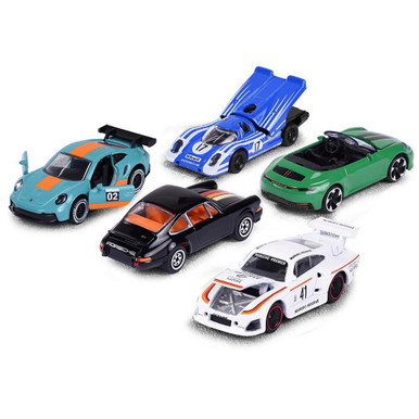 Majorette 1:64 Porsche Edition 5-Pack Die-cast Cars, Jouets pour