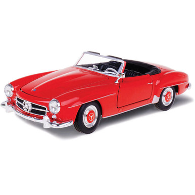 新しいスタイル 1955 Mercedes-Benz Car Model Diecast Red Convertible SL 190 ミニカー