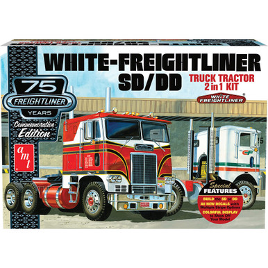 amt 1/25 デストロイヤー2 AMT White Freightliner 2-in-1 SC/DD Cabover Tractor (75th