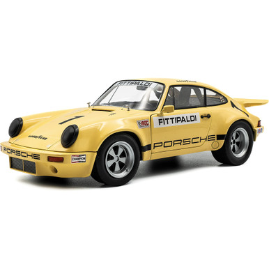 1974 Porsche 911 IROC #1 Fittipaldi Yellow Diecast Model Car | Solido