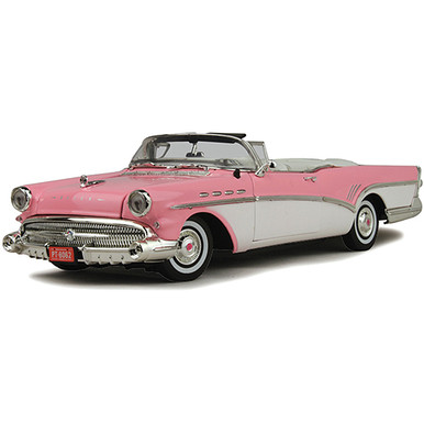 1957 Buick Roadmaster Convertible Pink Diecast Model | Motormax