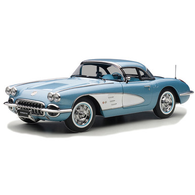 1958 Corvette - Light Blue 1:18 Scale Diecast Model by AutoArt 