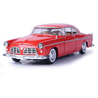 1955 Chrysler C300 - Red 1:24 Scale Diecast Model Car by Motormax