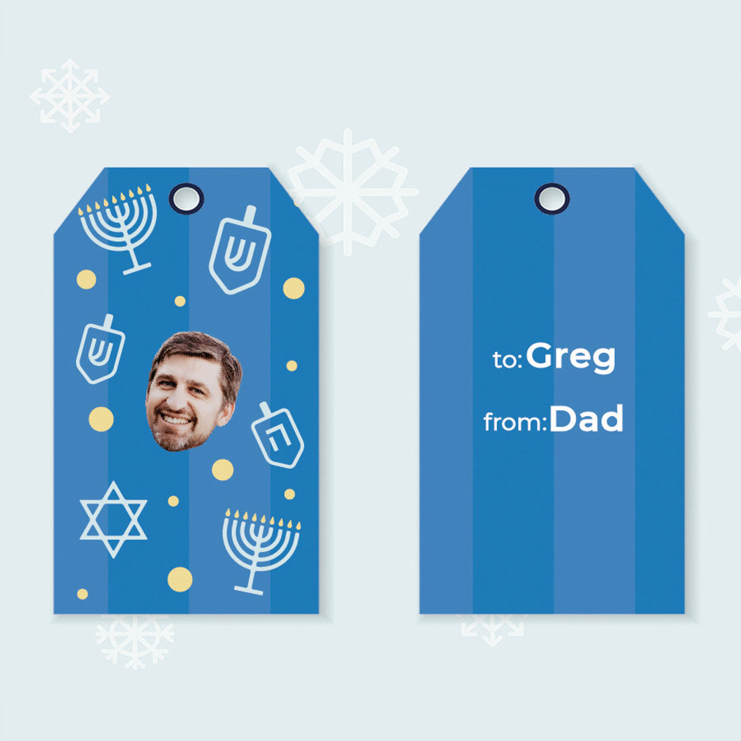 Blue Hanukkah Gift Tags Blue Hanukkah Gift Tags