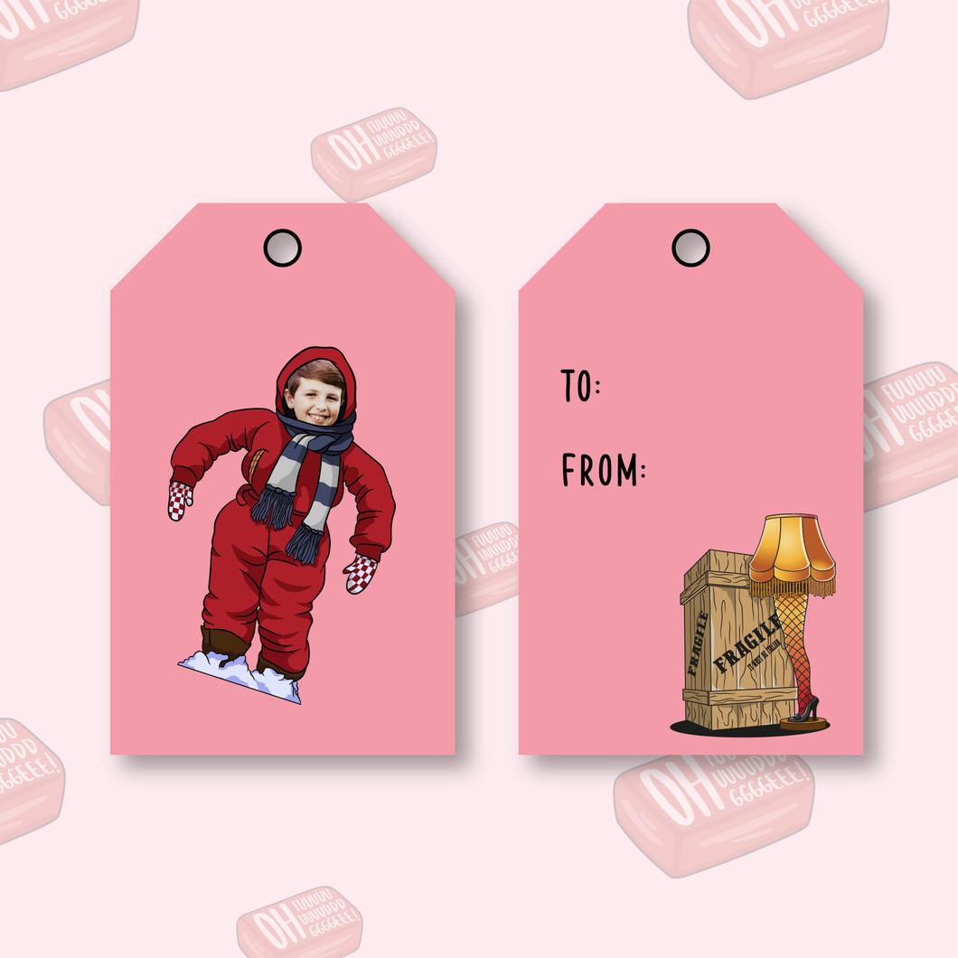 CHRISTMAS STORY BUNDLED UP RANDY GIFT TAGS