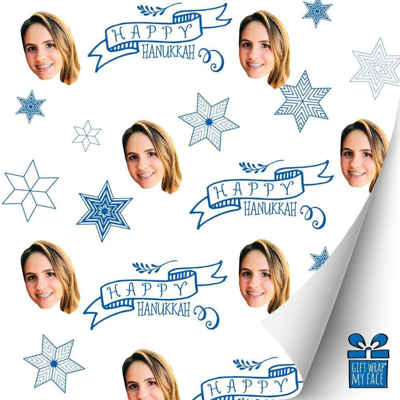 Name Hanukkah Personalized Gift Wrap, Custom Wrapping Paper for