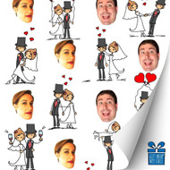 Bride And Groom Drawings Gift Wrap
