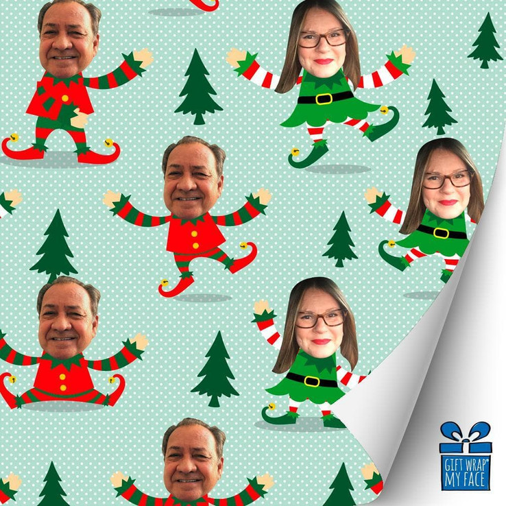 Elfie Selfie™ Boy & Girl Duo Gift Wrap