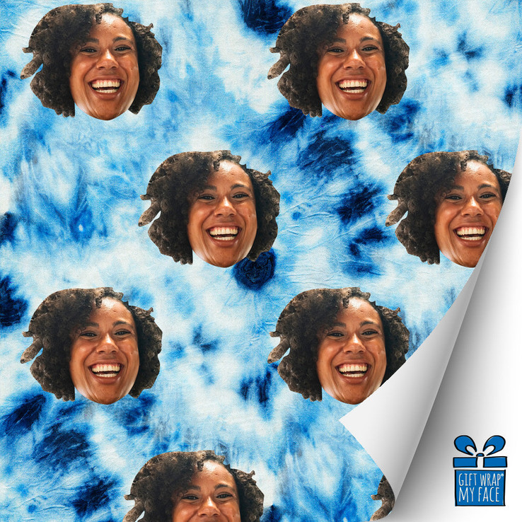 Blue Tie Dye Gift Wrap