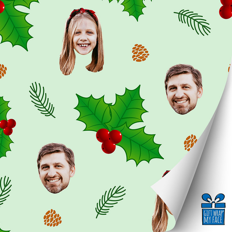 HAPPY HOLLY-DAYS GIFT WRAP