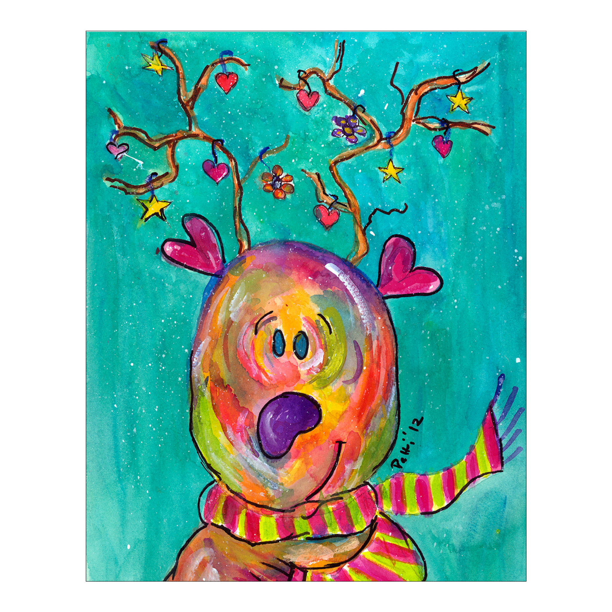 Whimsical Reindeer Art From The Hills