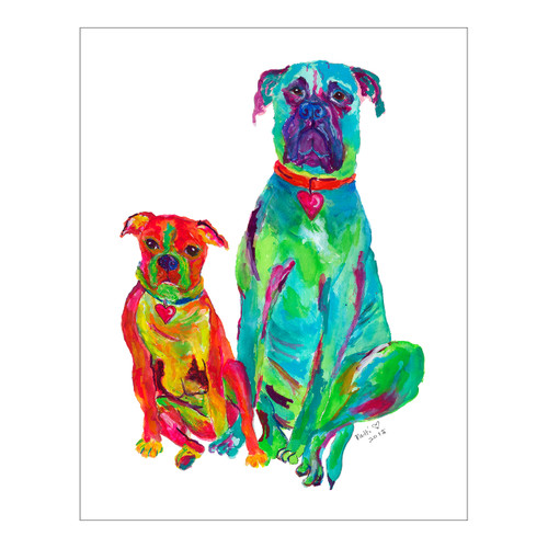 Bullmastiff and Boston Terrier 