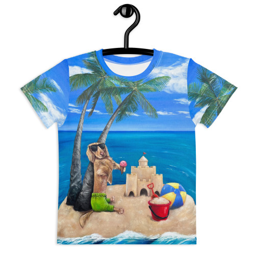Macaboy's Beach Adventure Kids crew neck t-shirt