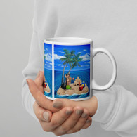 Macaboy's Beach Adventure 11oz glossy mug