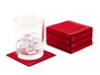 Red 1/4 Fold Cocktail - 100% Organic Cotton - 8" x 8" (Folded 4" x 4") - 30 units