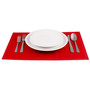 Red Placemat - 100% Organic Cotton - 18.9" x 12.6" - 25 Units