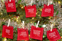 Christmas Quotes Red Cotton Cocktail - 1200 Units - 50 units per pack