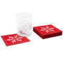 Snowflake Red Cotton Cocktail - 4.5" x 4.5" - 1200 Units