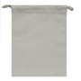 Grey Storage Pouch - 100% Organic Cotton - 8” x 6” Drawstring Bag - 100 Units