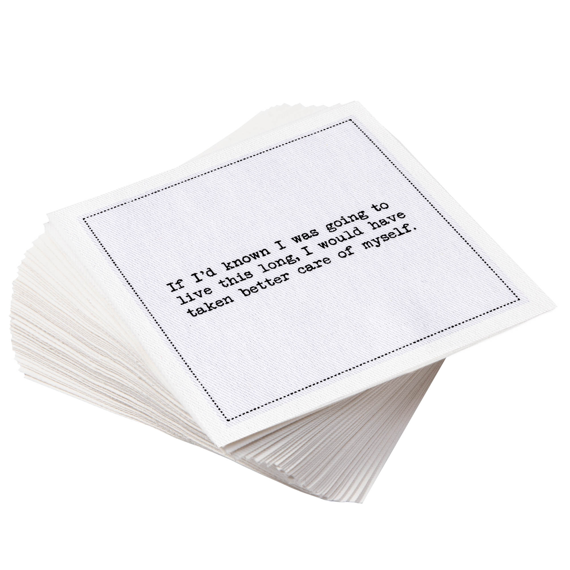 70th Birthday Quotes - 100% Organic Cotton - 4.5" x 4.5" - 1200 units per case - 50 units per pack