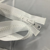 #10 Marine Zipper White 36 Inches Long | Separating Zipper / Jacket Style | EXTRA HEAVY DUTY | Locking Pull Tab
