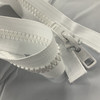#10 Marine Zipper White 54 Inches Long | Separating Zipper / Jacket Style | EXTRA HEAVY DUTY | Locking Pull Tab