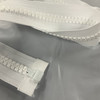 #10 Marine Zipper White 54 Inches Long | Separating Zipper / Jacket Style | EXTRA HEAVY DUTY | Locking Pull Tab