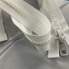 #10 Marine Zipper White 60 Inches Long | Separating Zipper / Jacket Style | EXTRA HEAVY DUTY | Locking Pull Tab