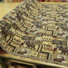 Peters Cabin Upholstery Fabric in STONE | Rustic Tapestry Log Cabin By The Yard