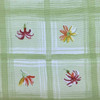 Green White Plaid Check Orange Red Floral Drapery Fabric By The Yard 54"W