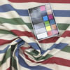 Red White Blue Green Stripe Cotton Clothing / Drapery Fabric By The Yard 54"W