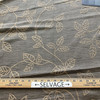 Hazelnut Embroidered Plant Pattern Drapery & Curtain Fabric By The Yard