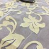 Cream Opaque Floral Pattern Sheer Drapery & Curtain Fabric By The Yard